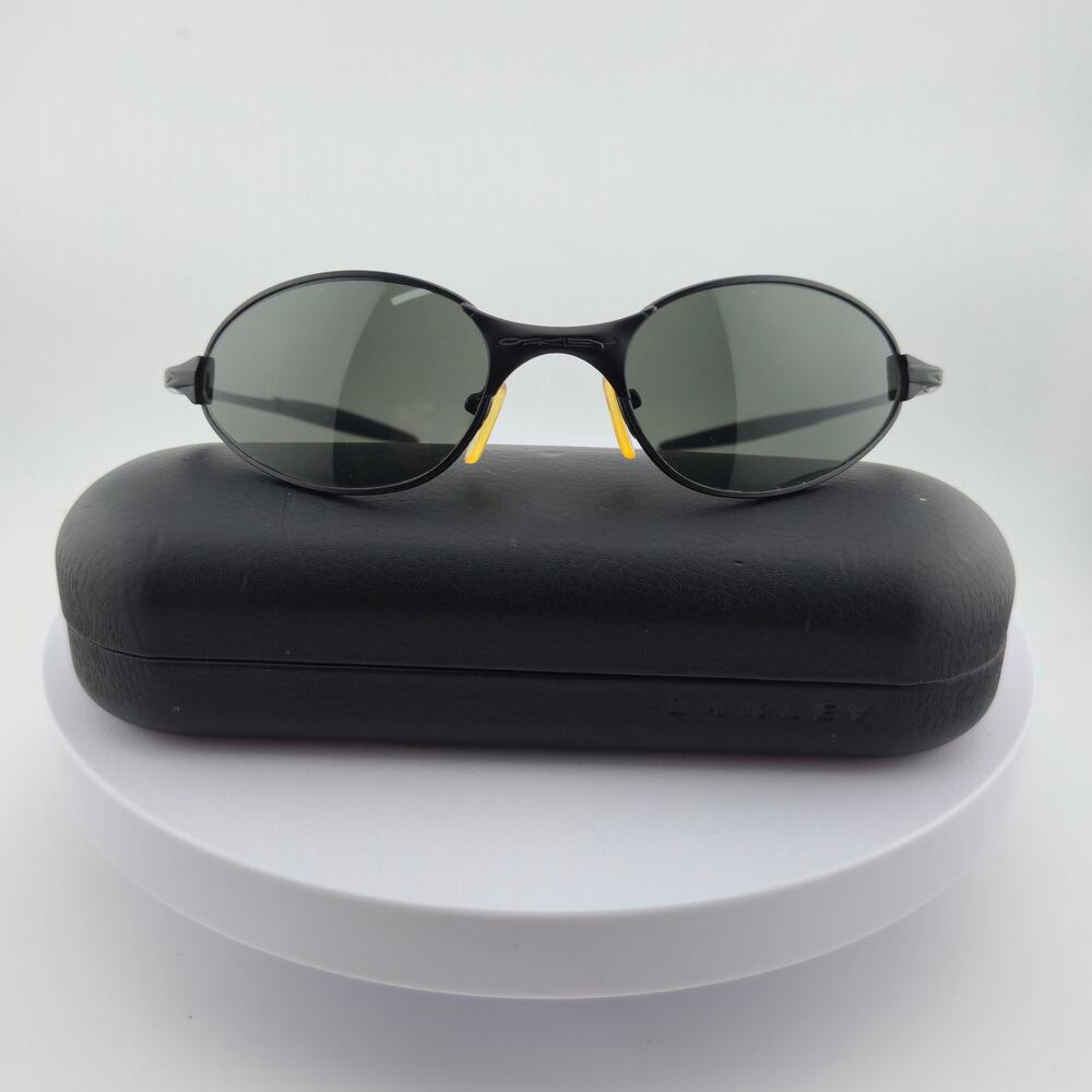 Vintage Oakley C Wire Dark Carbon Frame Black Iridium Lens